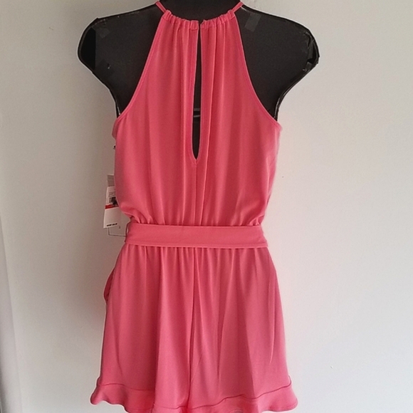 1. State Halter Neckline Tie Waist Romper - Picture 3 of 8